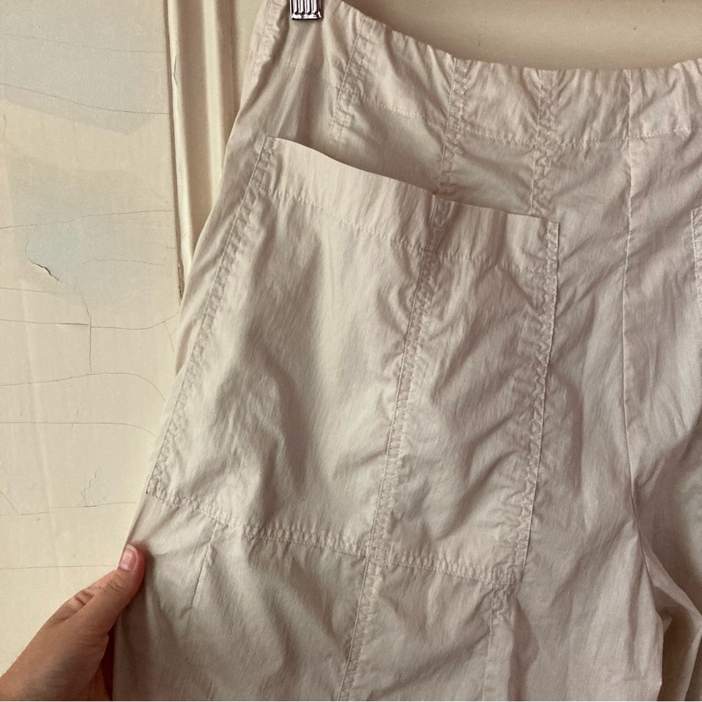 Rundholz ivory white parachute pants button fly pockets avant garde lagenlook M - Picture 7 of 9